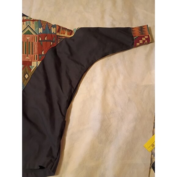 Vintage David James Lined Aztec Canvas Jacket Size Medium - Picture 8 of 11